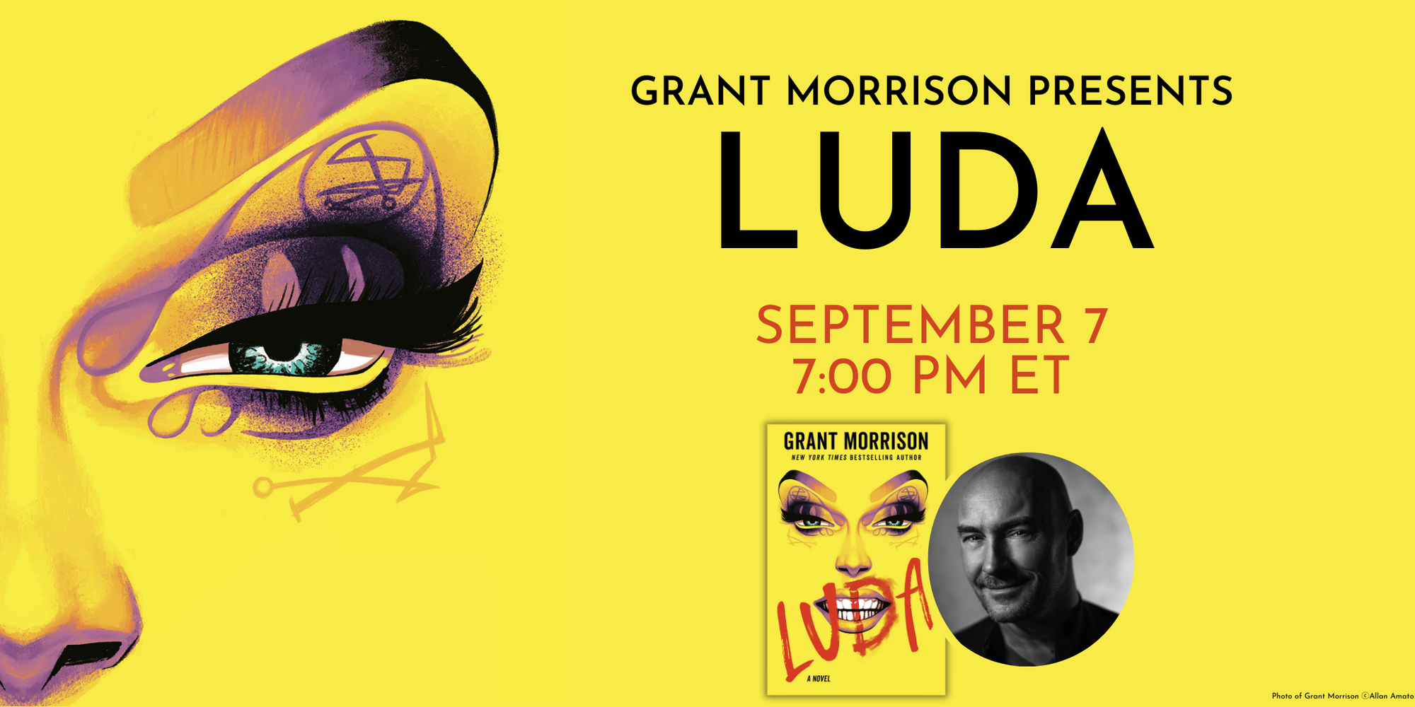 WED 9/7/22: LUDA LIVESTREAM W/ GRANT MORRISON - PRE-ORDER A SIGNED COPY OF LUDA TO ATTEND!
