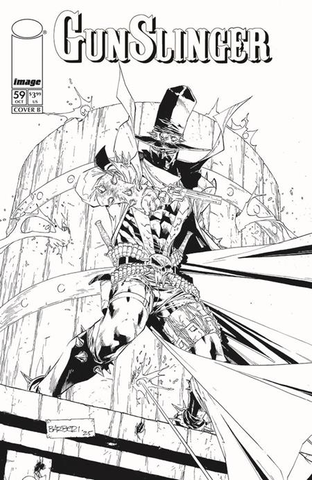 GUNSLINGER SPAWN #59 CVR B CARLO BARBERI B&W VAR (Release Date:10/21/2026)