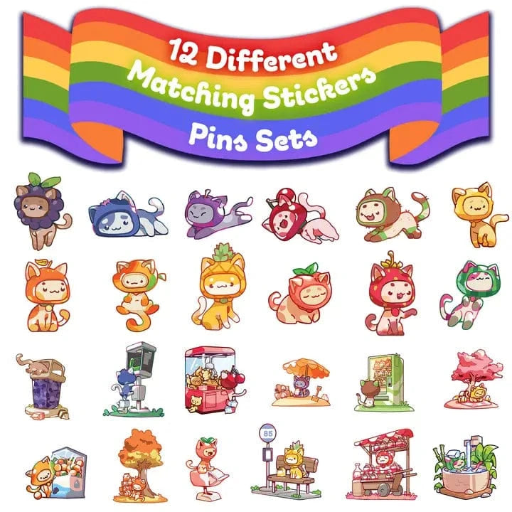 1985 Games Dice > Other Dice Milk Carton Mystery Dice 12 Pack Different Fruit Kawaii Cats 850057672374 85G-2014