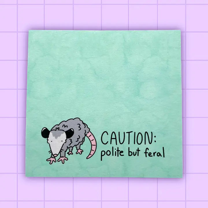 2BIRDS1PENCIL Stationery Polite But Feral Sticky Notes 70410748