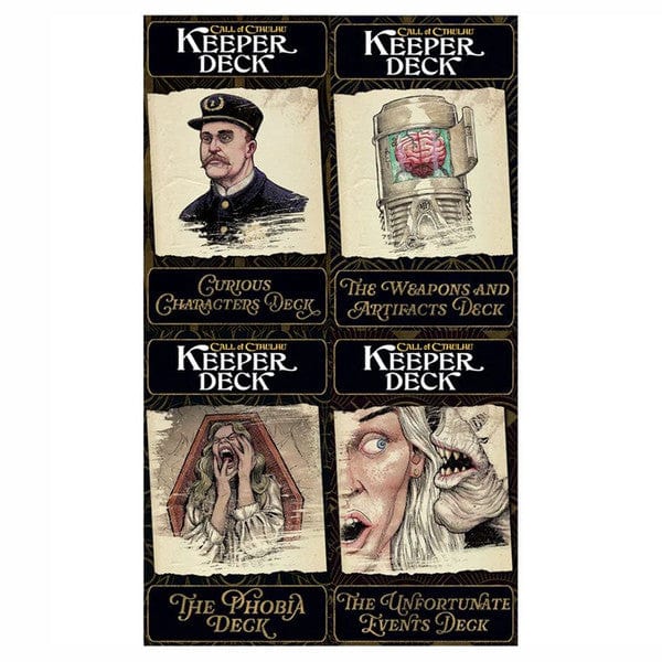ACD Board Games > Card Games CALL OF CTHULHU: KEEPER DECKS 2ND EDITION 4 PACK 9781568824901 CAO23184-X