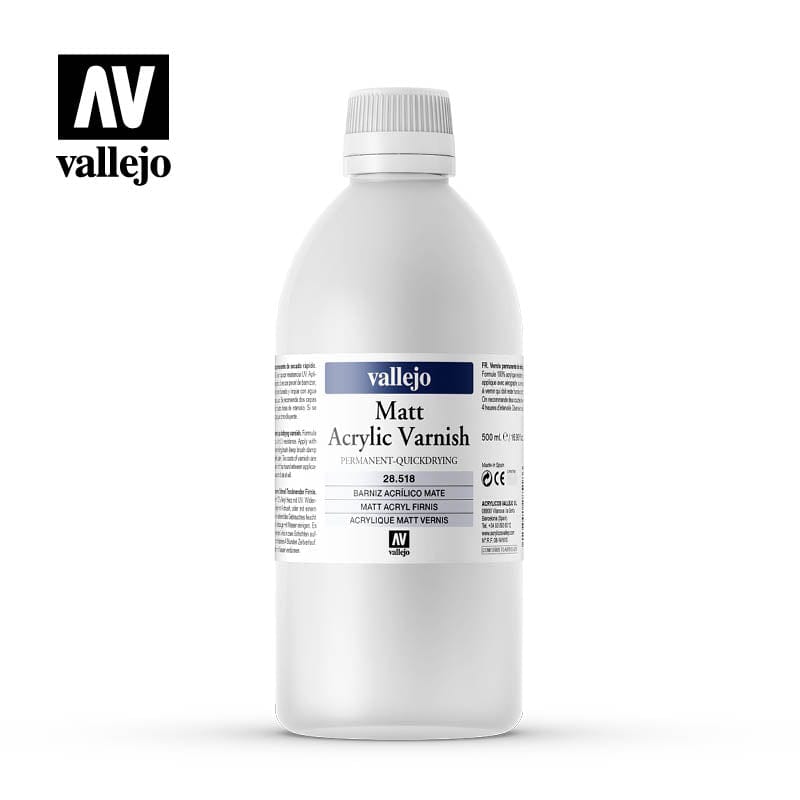 Vallejo Hobby Supplies > Paints Vallejo: Auxillary Products - Matt Acrylic Varnish 500ml 8429551285186 VAL 28518