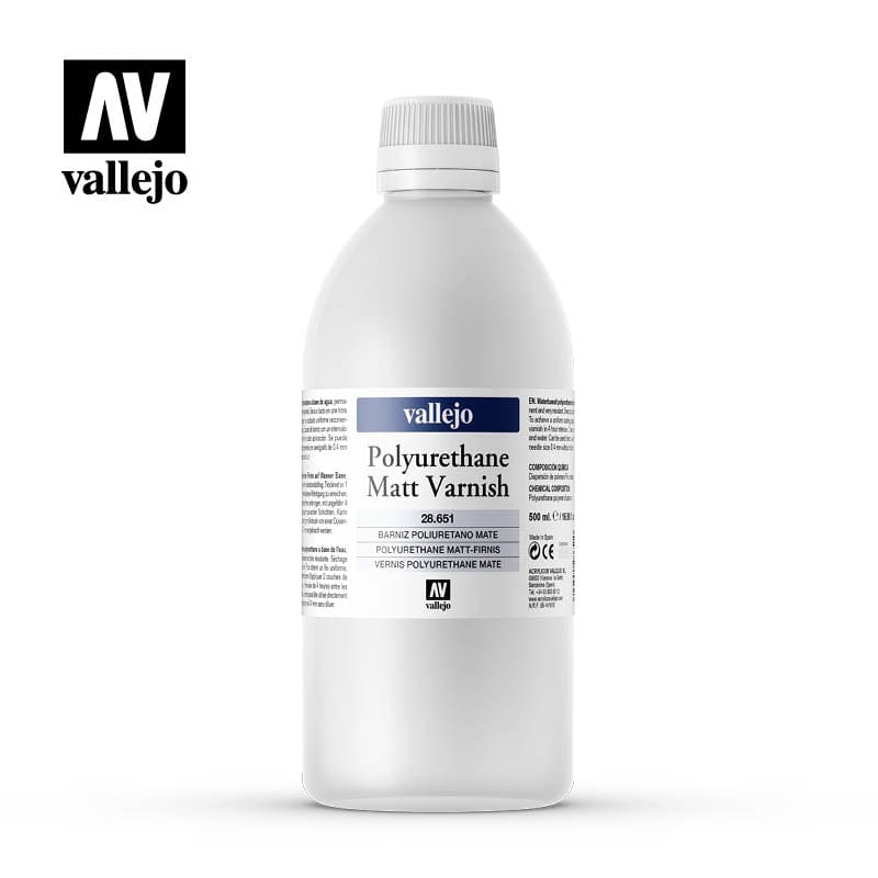 Vallejo Hobby Supplies > Paints Vallejo: Auxillary Products - Matt Polyurethane Varnish 500ml 8429551286510 VAL 28651