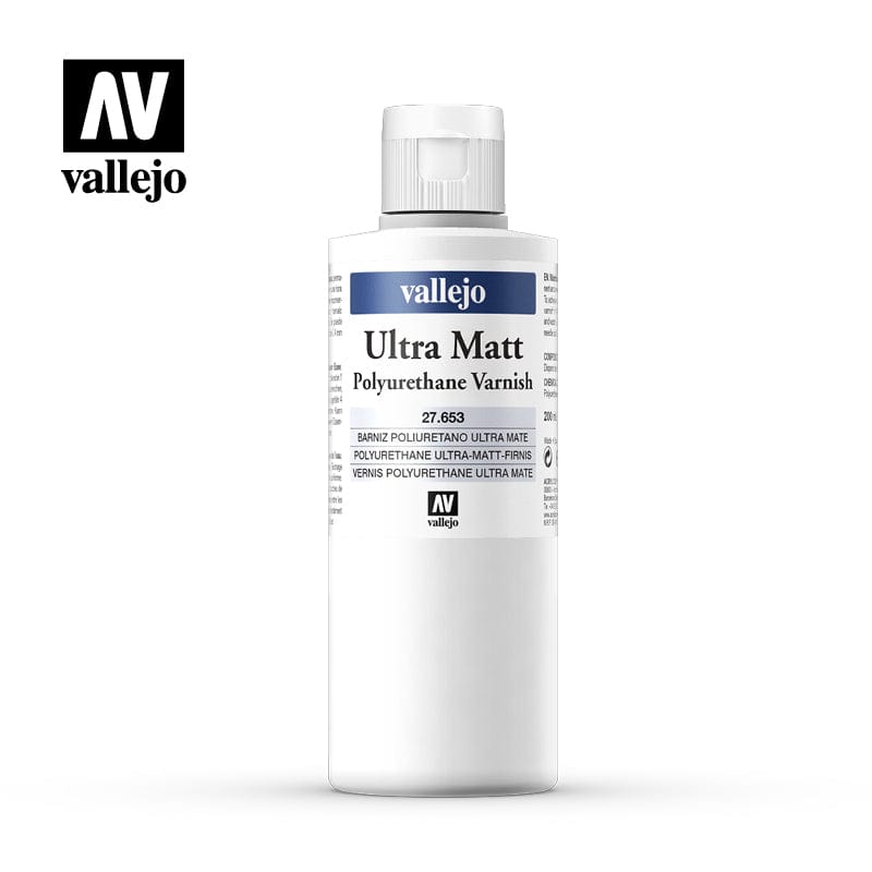 Vallejo Hobby Supplies > Paints Vallejo: Auxillary Products - Ultra Matt Polyurethane Varnish 200ml 8429551276535 VAL 27653
