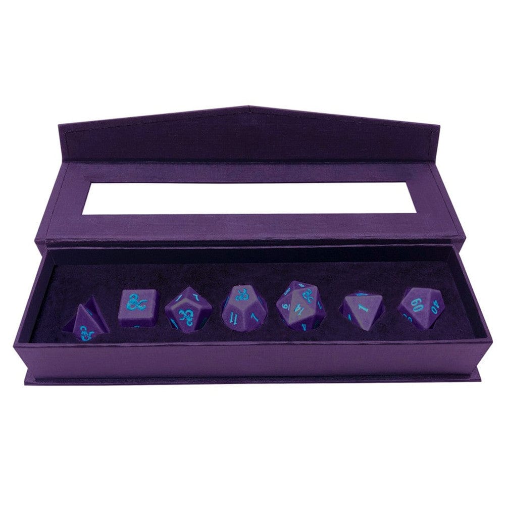 AGD Dice > Ultra-Pro Dungeons & Dragons RPG: Phandelver Campaign - 7RPG Heavy Metal Dice Royal Purple and Sky Blue 074427198602 UPI 19860