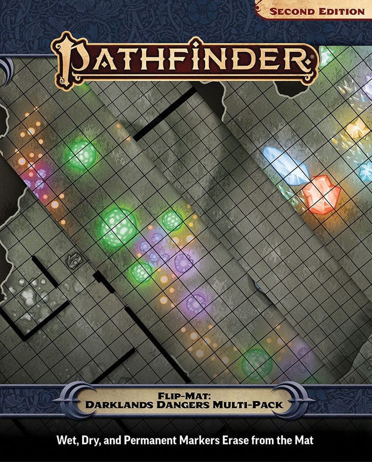 AGD Tabletop Games > Role-Playing Games Pathfinder RPG: Flip-Mat - Darklands Dangers Multi-Pack 9781640785236 PZO 30130