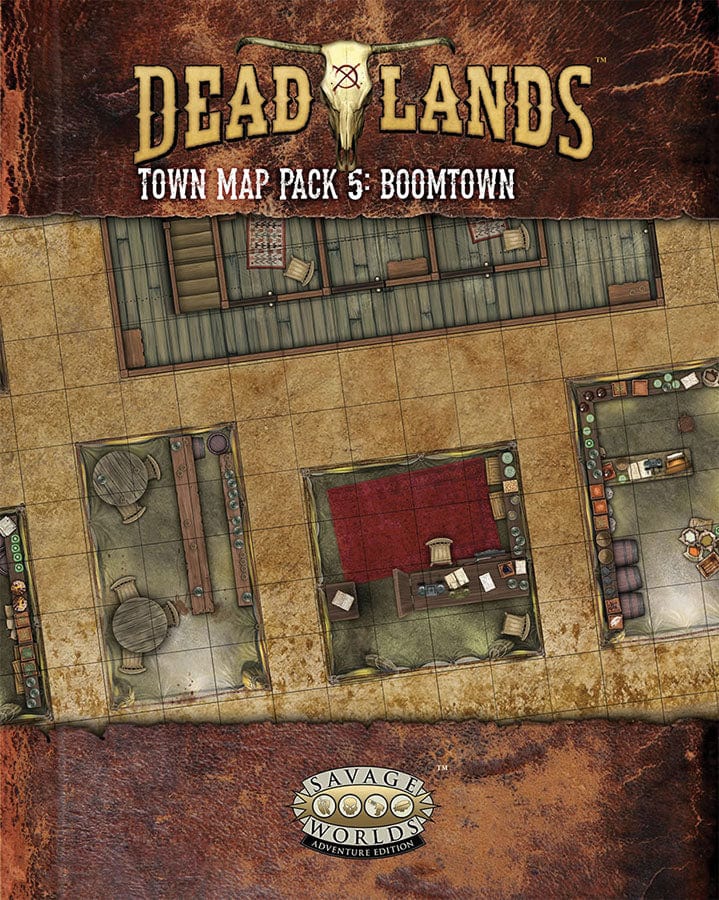 AGD Tabletop Games > Role-Playing Games Savage Worlds RPG: Deadlands - The Weird West Map Pack 5: Boomtown 9781957159041 S2P 10233