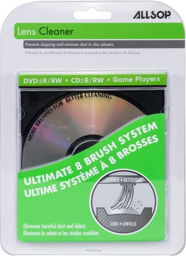 Allsop Music > Audio Equipment > Accessories Allsop 56500 CD/DVD Laser Lens Cleaner With 8 Brushes 035286565004 AL56500