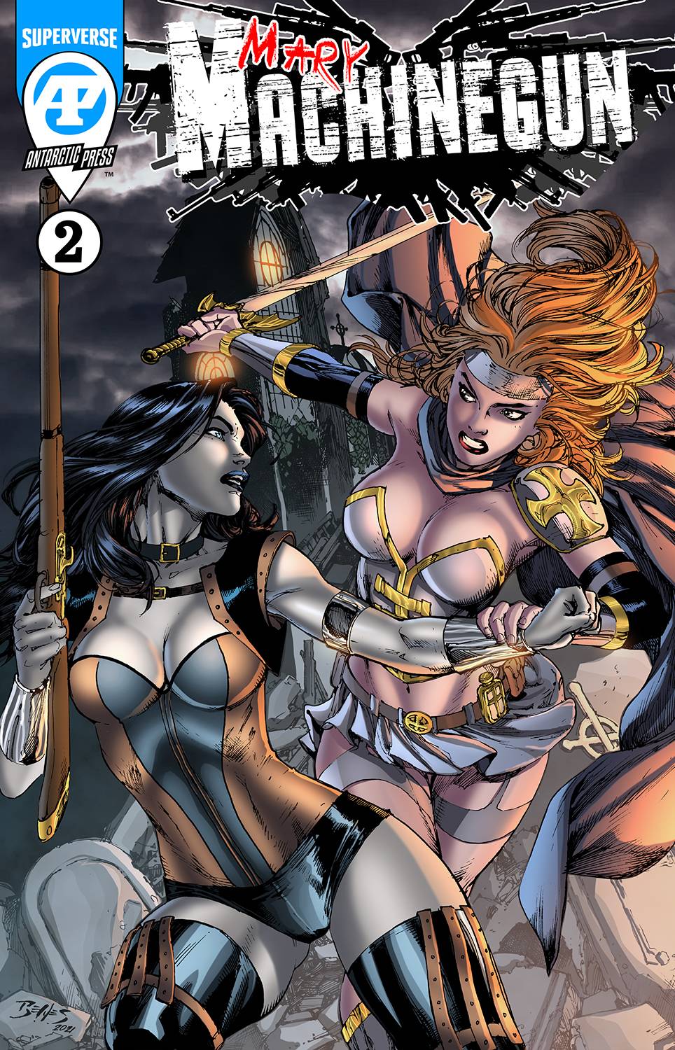 ANTARCTIC PRESS Comic Books MARY MACHINEGUN #2 (OF 4) CVR A ED BENES (C: 0-1-1) 61072113049000211 JUN231581