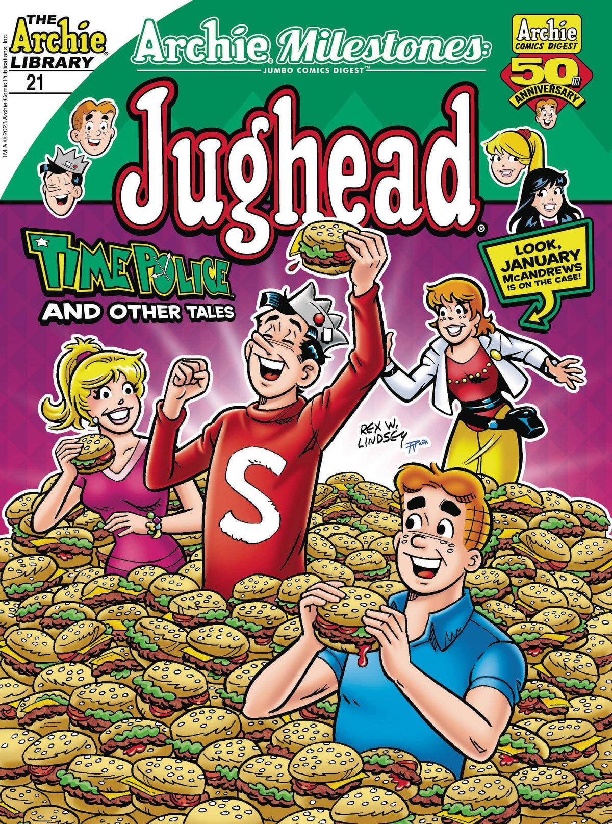 ARCHIE COMIC PUBLICATIONS Comic Books ARCHIE MILESTONES JUMBO DIGEST #21 JUGHEAD TIME POLICE & OTH 76281664872102111 JUN231597
