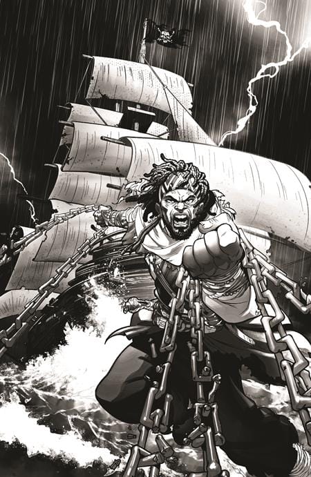Archie Comics Publications Comic Books > Incentives SHAQUILLE ONEAL PRESENTS VENGEANCE UNCHAINED THE LEGEND OF BLACK CAESAR #1 (OF 5) CVR H INC 1:20 RAY ANTHONY HEIGHT B&W SKETCH VAR (Release Date: 10/07/2026) 76281625223200181 0826AC0636