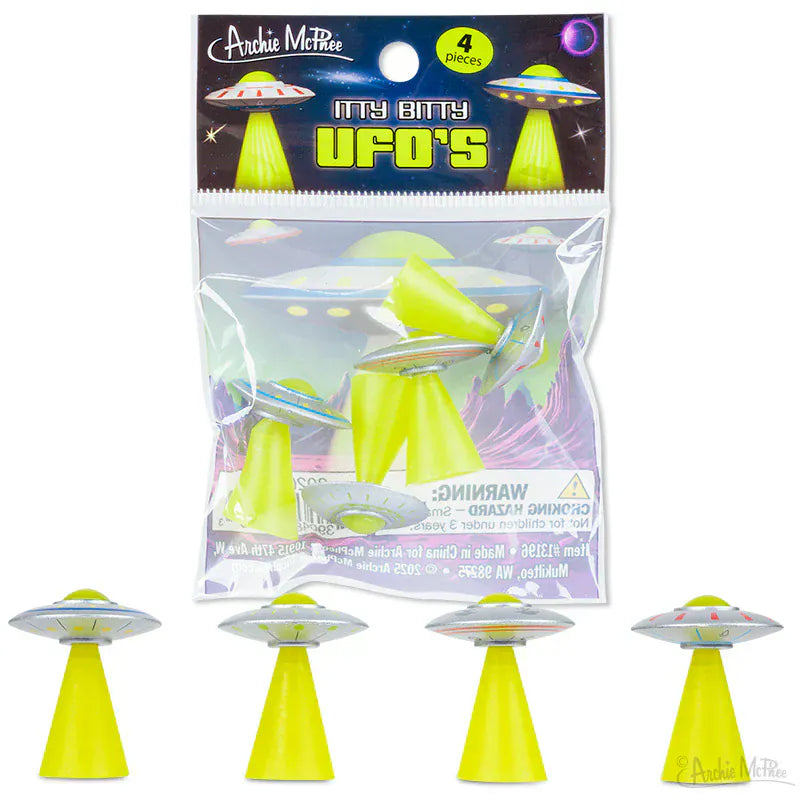 Archie McPhee Toys > Other Toys Archie McPhee: Itty Bitty UFOs (Bag of 4) 739048131963 13196