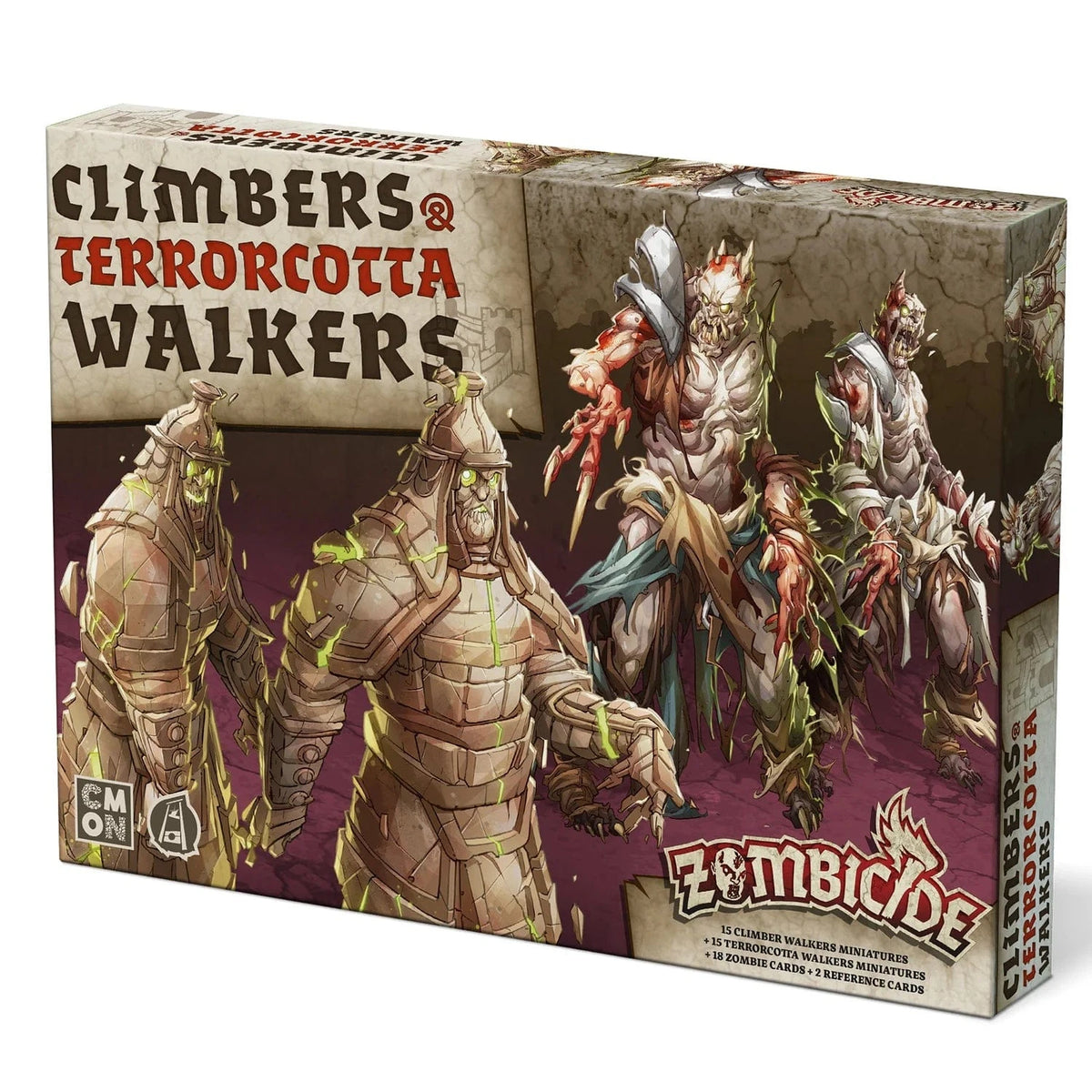 Asmodee Miniatures > Other Miniatures ZOMBICIDE: WHITE DEATH - CLIMBERS & TERRORCOTTA MINIATURES PACK 889696017093 GUF046