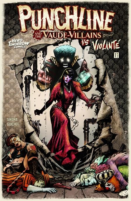 Asylum Press Comic Books PUNCHLINE AND THE VAUDE-VILLAINS VS VIOLANTE #1 (OF 2) CVR A YVEL GUICHET (Release Date: 08/05/2026) 0626AY0544