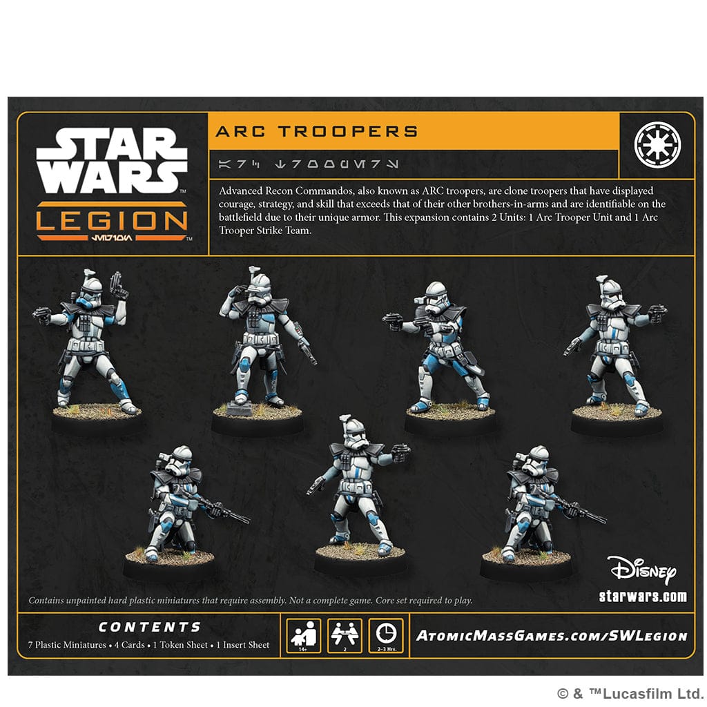 Atomic Mass Games Tabletop Games > Miniature Games > Expansions Star Wars: Legion - ARC Troopers Unit Expansion 841333133788 SWQ133