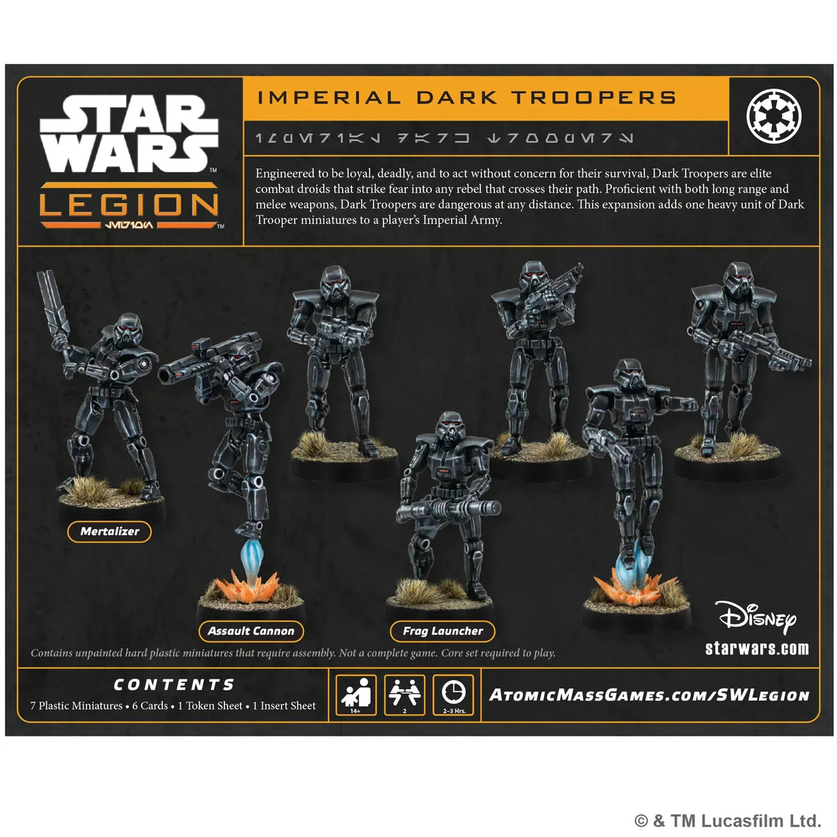 Atomic Mass Games Tabletop Games > Miniature Games > Expansions Star Wars: Legion – Dark Troopers 841333129217 SWQ63
