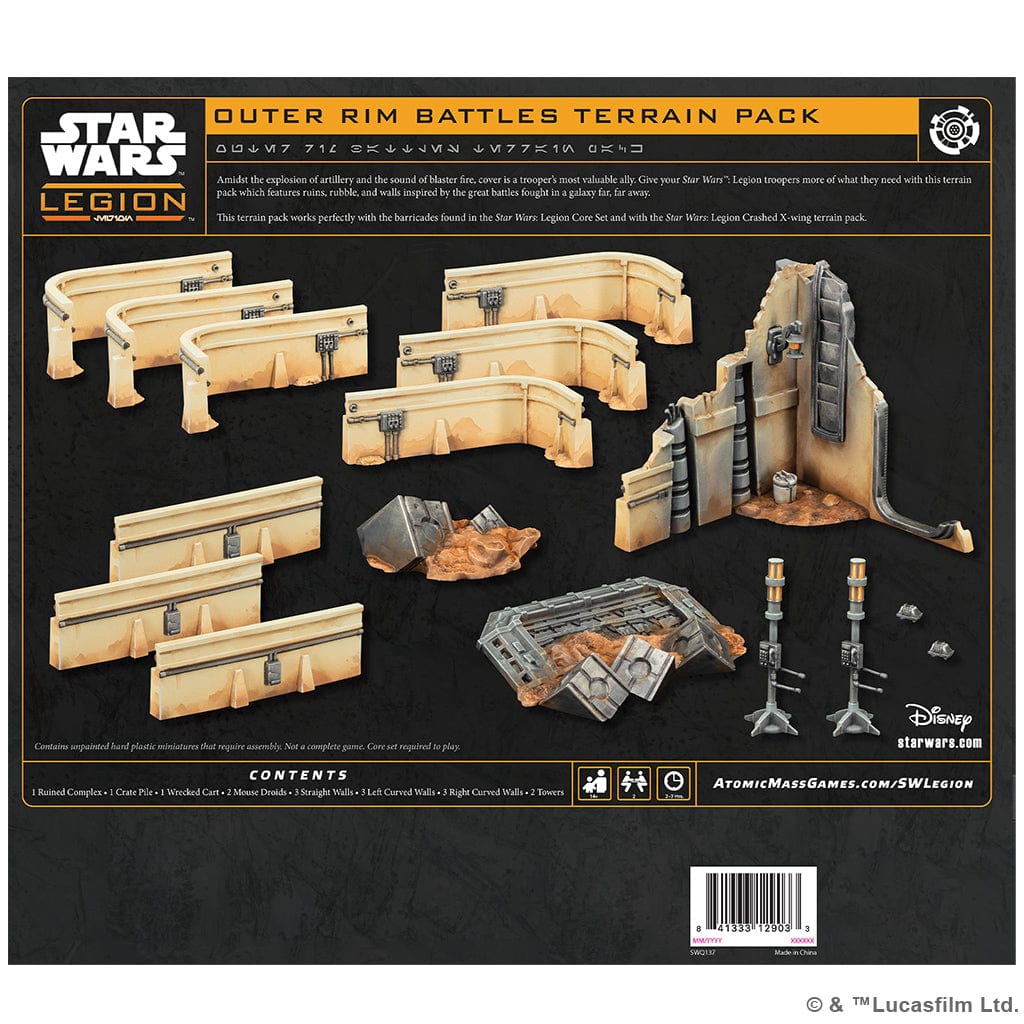 Atomic Mass Games Tabletop Games > Miniature Games Star Wars: Legion β Outer Rim Battles Terrain Pack 841333129033 SWQ137