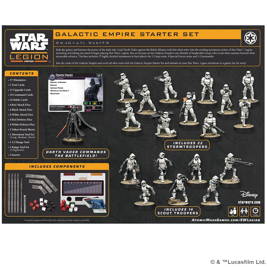 Atomic Mass Games Tabletop Games > Role-Playing Games > Star Wars Star Wars: Legion β Galactic Empire Starter Set 841333132033 SWQ02