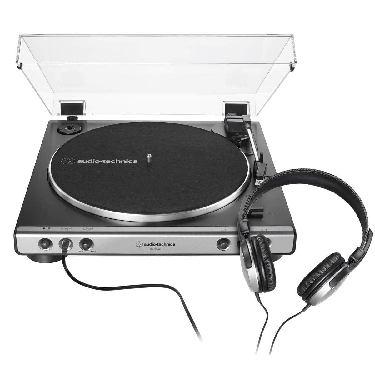 Audio Technica Music > Audio Equipment Audio Technica AT-LP60XHP-GM Fully Automatic Belt-Drive Turntable (Gun Metal/Black) 4961310149413 ADT49413