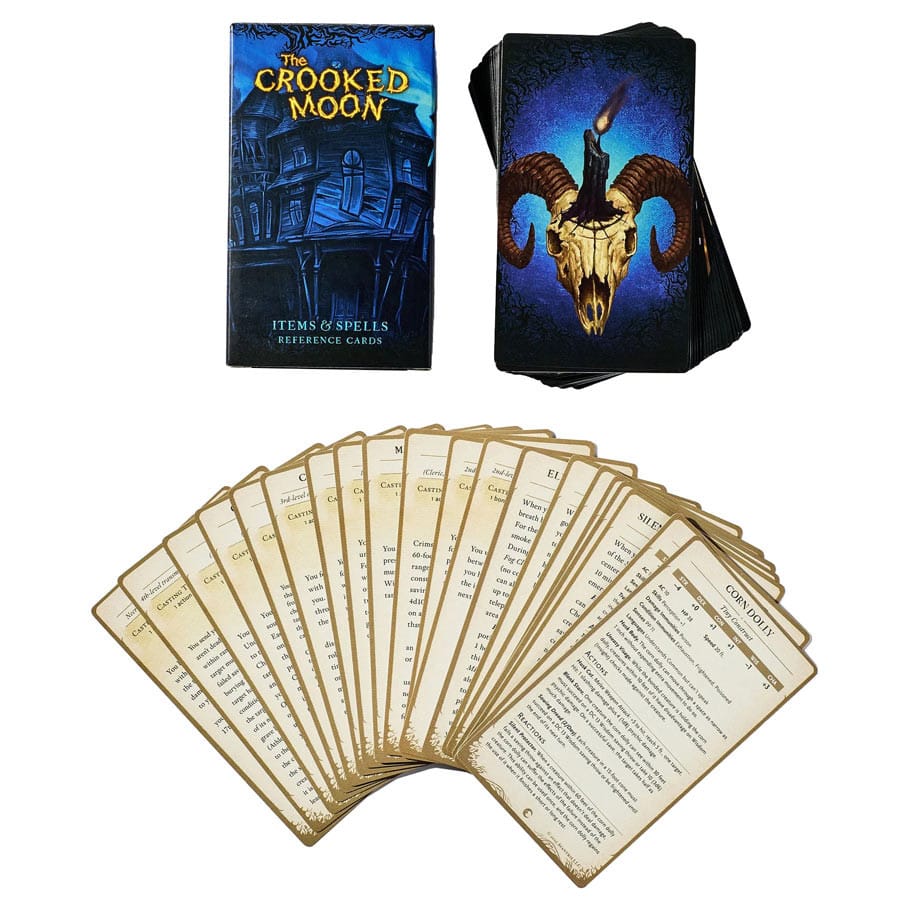 Avantris Entertainment Tabletop Games > Role-Playing Games > Accessories D&D 5E: The Crooked Moon: Items & Spells Reference Card Deck 850067877387 LAETCMRDIS