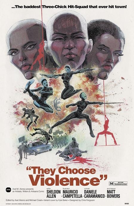 AWA Studios Comic Books THEY CHOOSE VIOLENCE #1 (OF 5) CVR B KYLE BAKER VAR (MR) 85001385475200121 0425AW498