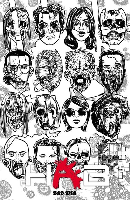 BAD IDEA Comic Books HAB #5 (OF 5) CVR D DAVID LAPHAM BW INFECTED SKULLS VAR (Release Date: 08/26/2026) 0626BD0557