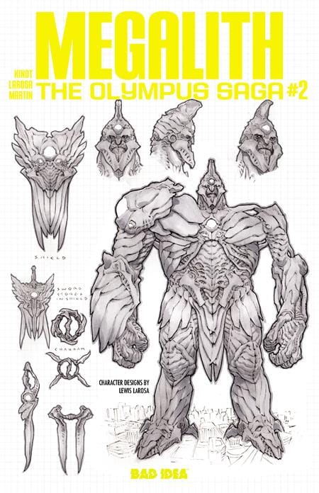 BAD IDEA Comic Books > Incentives OLYMPUS SAGA MEGALITH #2 (OF 4) CVR E INC 1:50 LEWIS LAROSA DESIGN VAR 85001727742702051 0426BD0538