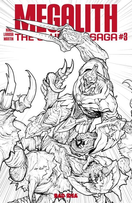 BAD IDEA Comic Books > Incentives OLYMPUS SAGA MEGALITH #3 (OF 4) CVR E INC 1:50 BRANDON PETERSON BW VAR (Release Date: 08/19/2026) 85001727742703051 0626BD0579