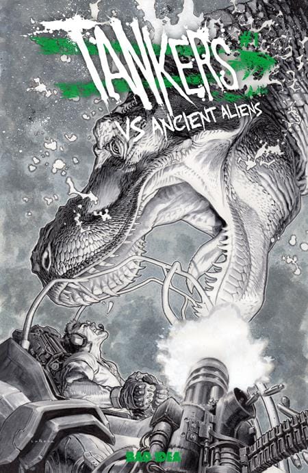 BAD IDEA Comic Books > Incentives TANKERS VS ANCIENT ALIENS #1 (OF 4) CVR G INC 1:50 LEWIS LAROSA BW VAR 85001727745801071 0426BD0549