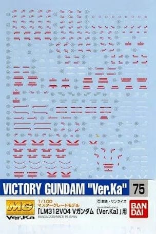 Bandai Model Kits > Gundams > Accessories BANDAI - VICTORY GUNDAM VER.KA DECAL 4573102575135 BAN2089255