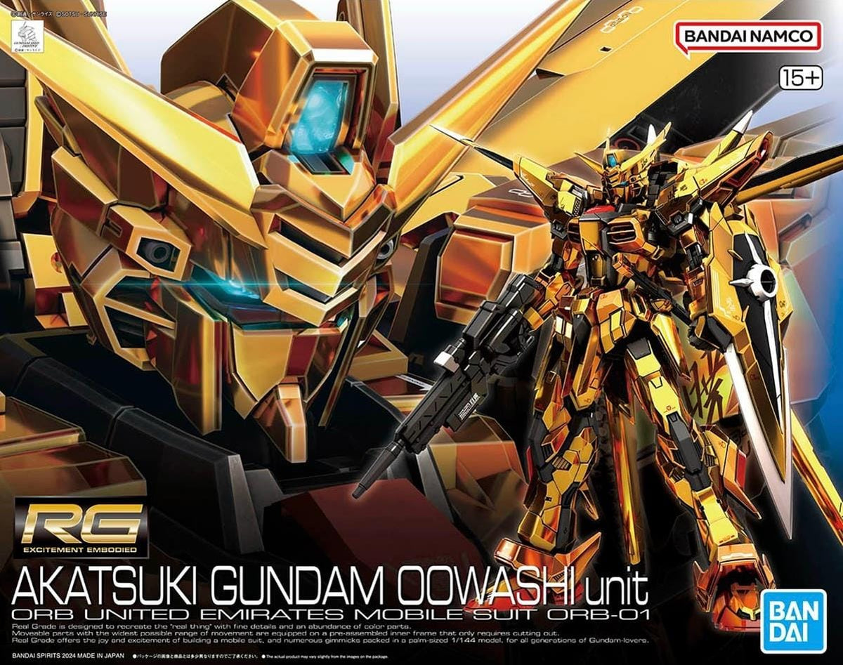 Bandai Model Kits > Gundams > Real Grade Bandai: Gundam - Akatsuki Oowashi Unit 1:144 RG 4573102673961 BAN/2700763