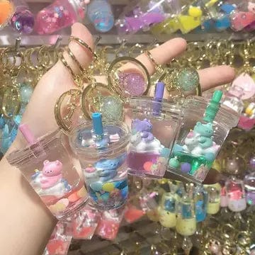 BCMINI Miscellaneous > Keychains BC MINI: BEAR & UNICORN FLOATY KEY CHARM 034466120804 12080