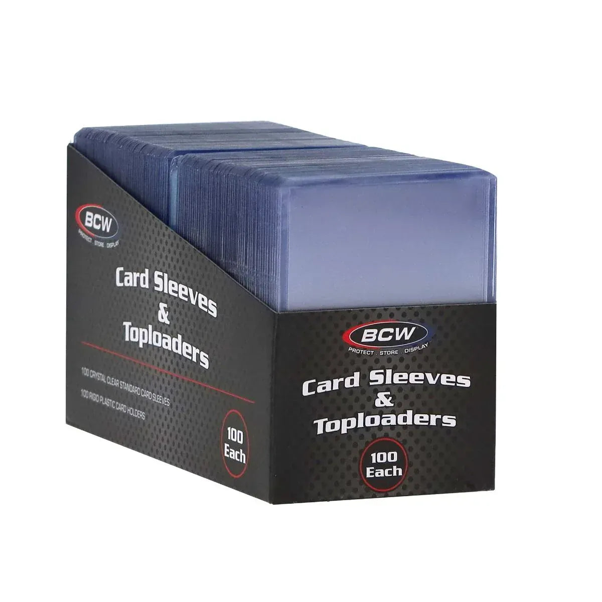 BCW Game Supplies > Card Sleeves BCW: 3x4 Card Sleeve and Toploader - Combo 100 Pack 722626037320 1-SSLVTLCH-100