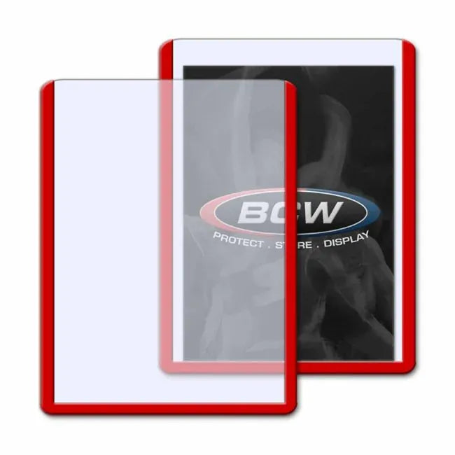 BCW Game Supplies > Card Sleeves BCW: 3x4 Topload Card Holder - Red Border 722626902420 1-TLCH-RD