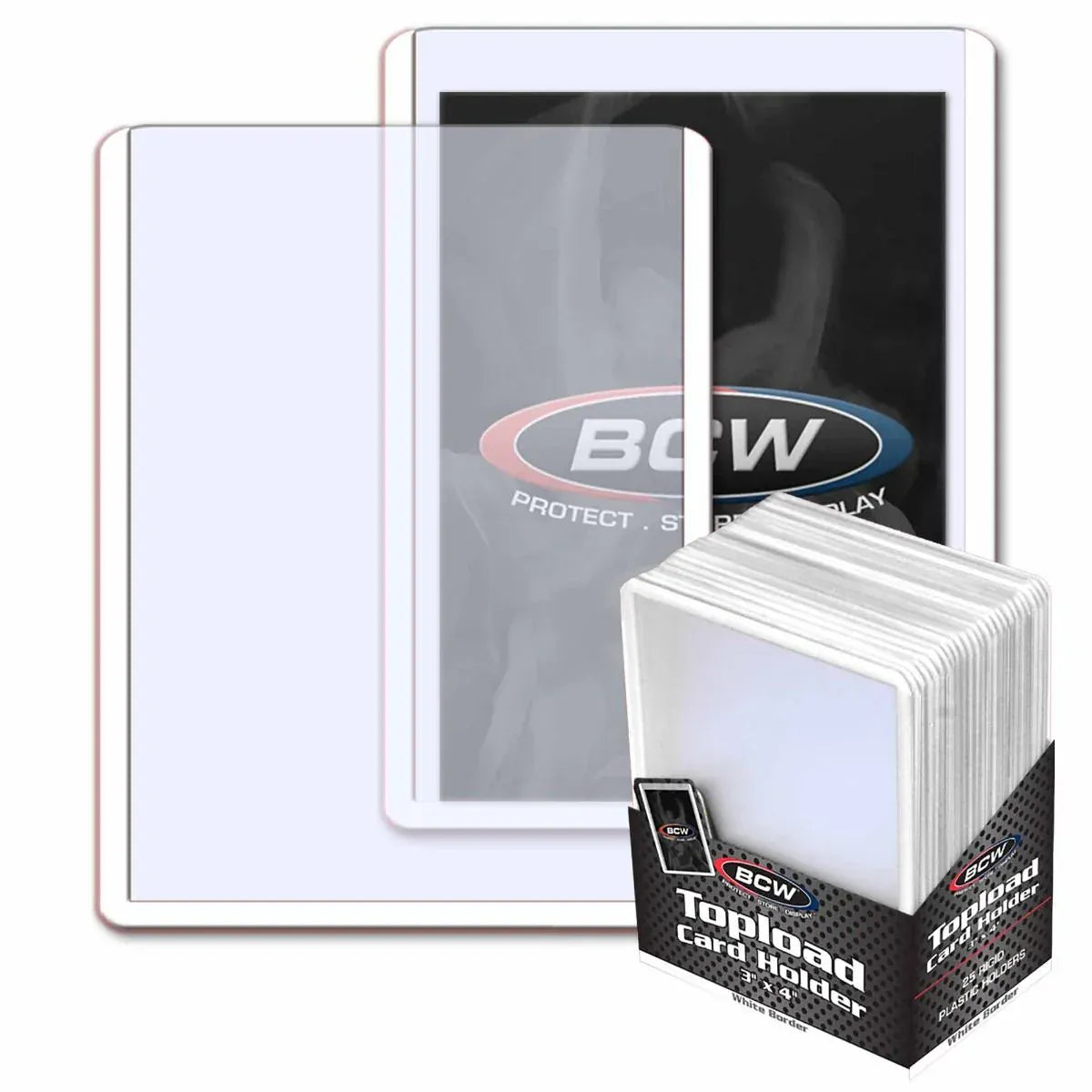 BCW Game Supplies > Card Sleeves BCW: 3x4 Topload Card Holder - White Border 722626902444 1-TLCH-WH
