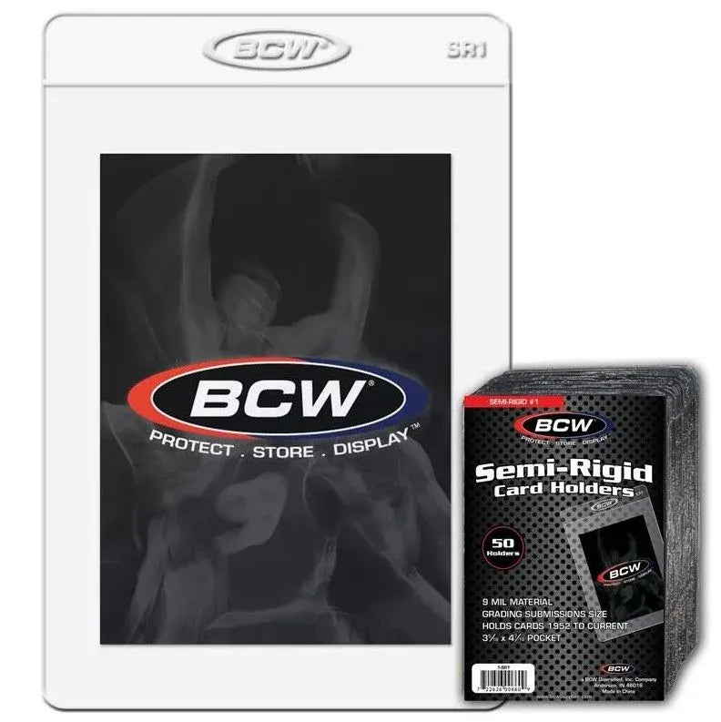 BCW Game Supplies > Card Sleeves BCW: Semi-Rigid Card Holder #1 722626006609 1-SR1-1