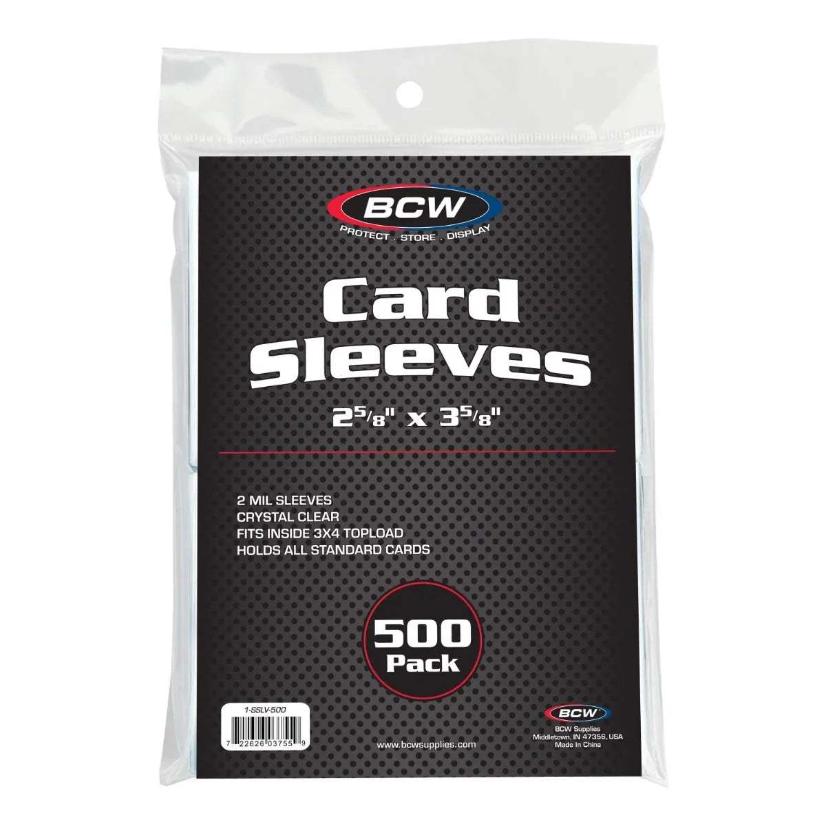 BCW Game Supplies > Card Sleeves BCW: Standard Card Sleeves - 500 Pack 722626037559 1-SSLV-500