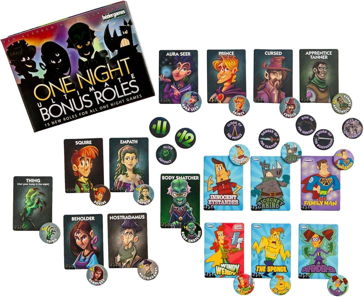 Bezier Games Board Games > Party Games > Expansions One Night: Ultimate Bonus Roles Expansion 810024460021 BEZ ONBR