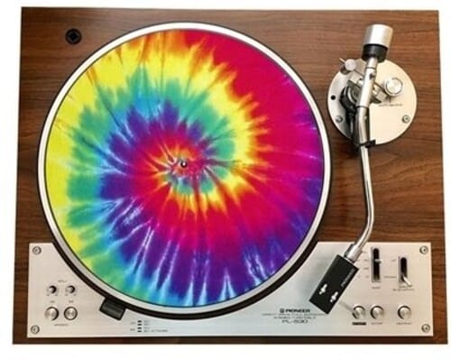 Bluescentric Music > Audio Equipment > Accessories Bluescentric: Graphic Turntable Slip Mat - Tie Dye 840460723770 BUEC10309