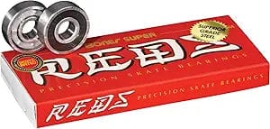 Bones Skateboards > Bearings Bones: Super Reds Bearings 8pk 845584018610 BSACSR88