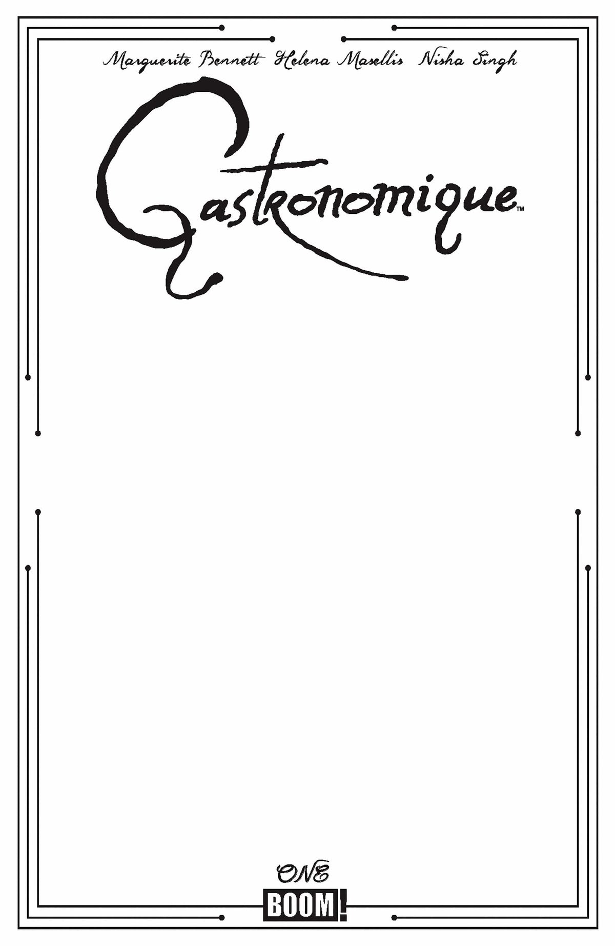 Boom Entertainment Comic Books Gastronomique #1 D Blank Sketch Variant (Release Date: 08/12/2026) 84428401345101041 PRH-84428401345101041