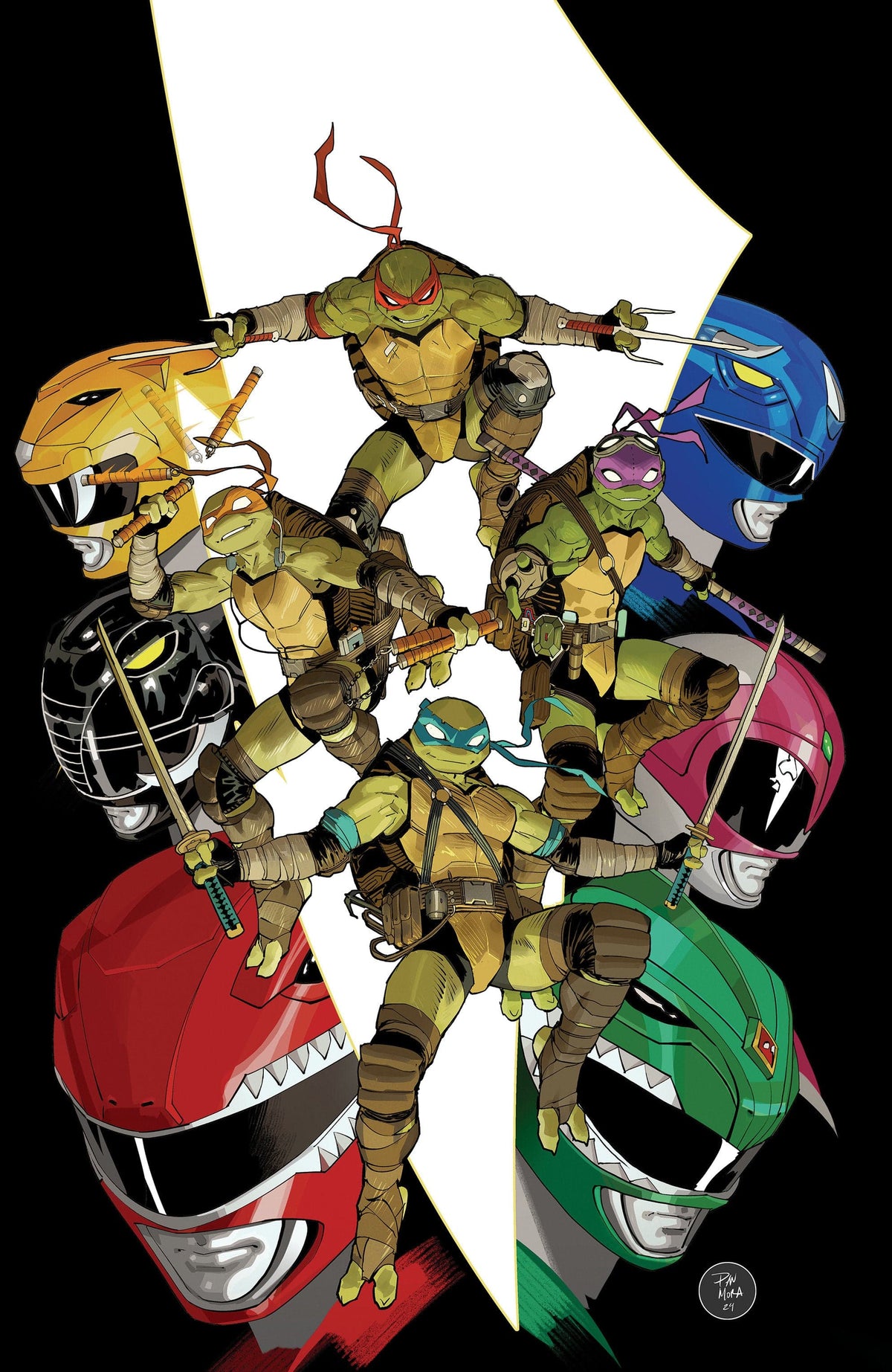 Boom Entertainment Comic Books > Incentives Mighty Morphin Power Rangers/ Teenage Mutant Ninja Turtles III #1 O Unlockable Var (Full Art, Mora) 84428401272001151 PRH-84428401272001151
