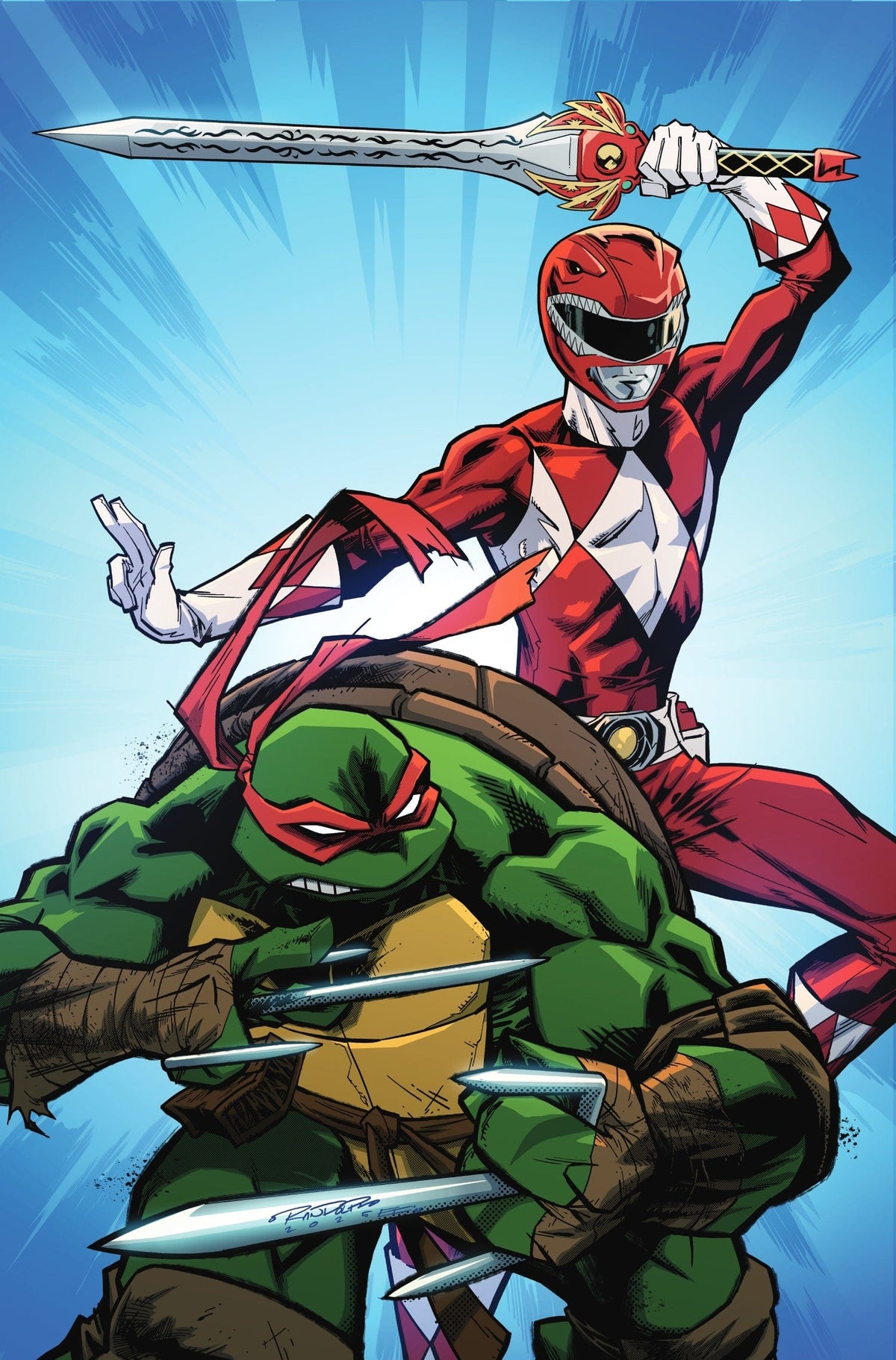 Boom Entertainment Comic Books Mighty Morphin Power Rangers/Teenage Mutant Ninja Turtles III #2 L Unlimited Variant (Full Art, Randolph) 84428401272002121 PRH-84428401272002121