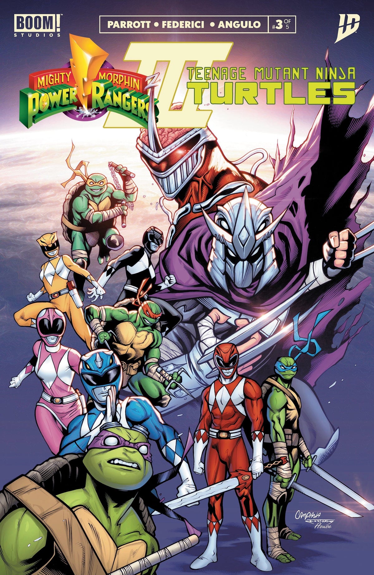 Boom Entertainment Comic Books Mighty Morphin Power Rangers/Teenage Mutant Ninja Turtles III #3 J FOC Reveal Variant (Dressed, TBA) 84428401272003101 PRH-84428401272003101