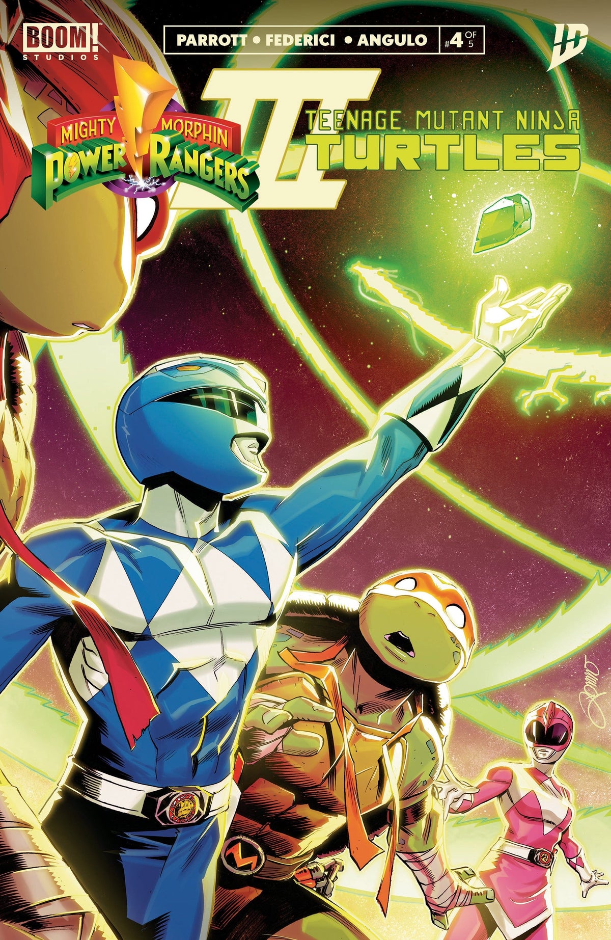 Boom Entertainment Comic Books Mighty Morphin Power Rangers/Teenage Mutant Ninja Turtles III #4 A Main (Dressed, Zonno) 84428401272004011 PRH-84428401272004011