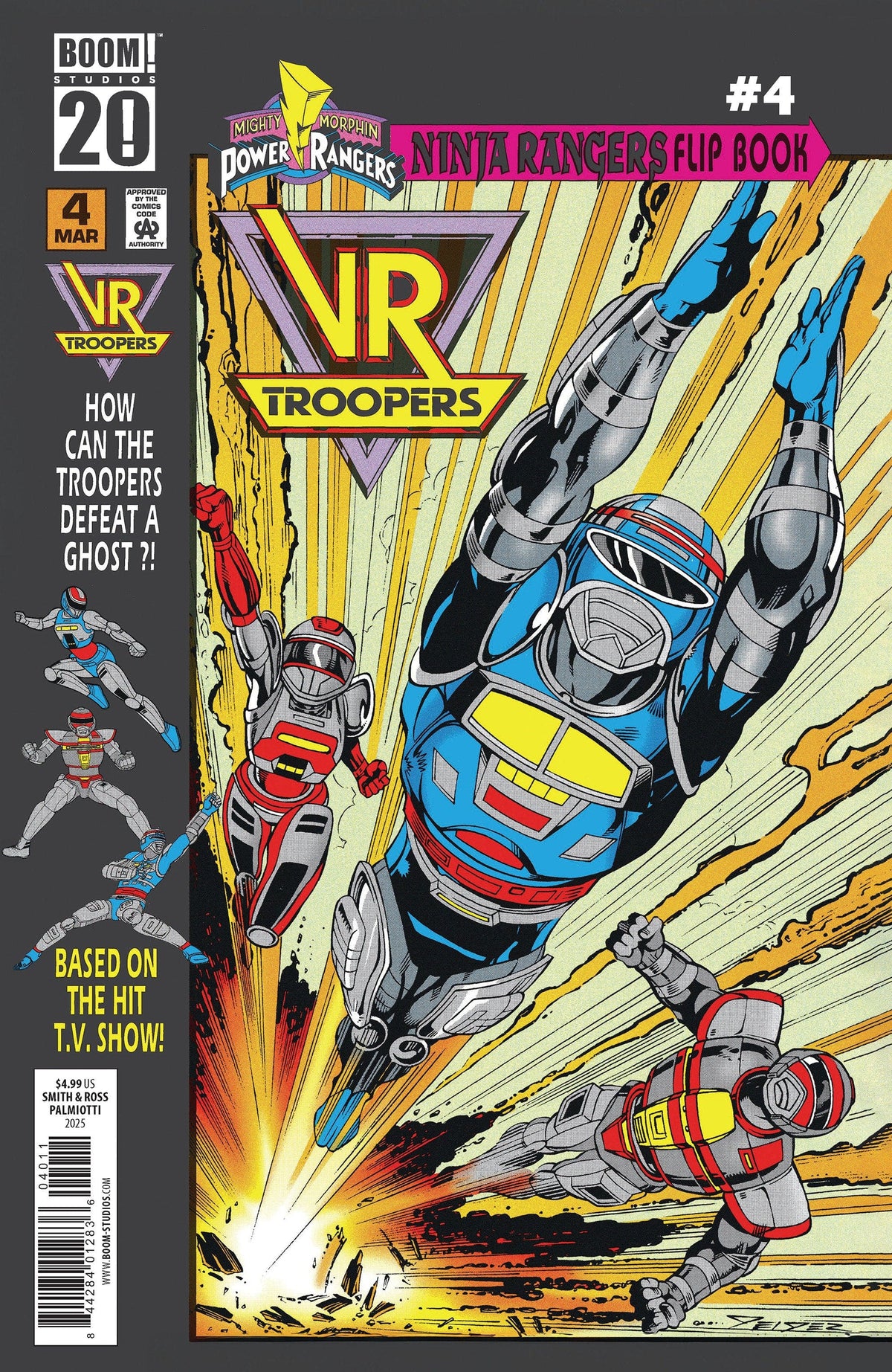 Boom Entertainment Comic Books VR Troopers/Power Rangers Flipbook Facsimile Edition #4 A Main (Dressed, Smith) 84428401283604011 PRH-84428401283604011