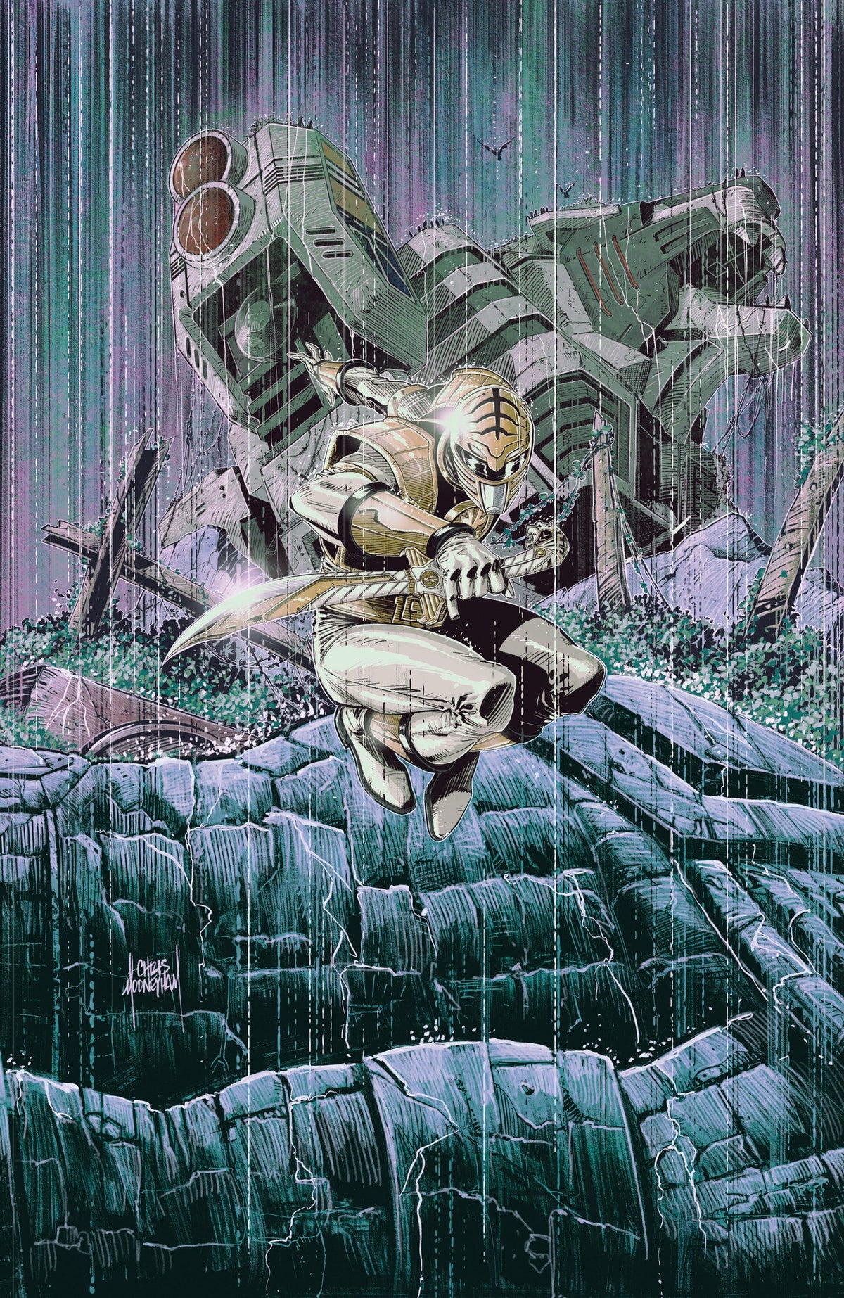 Boom! Studios Comic Books Power Rangers Green #4 C Tommy Oliver Card Stock Connecting Variant (Full Art, Mooneyham) (Release Date: 11/18/2026) 84428401346804031 PRH-84428401346804031