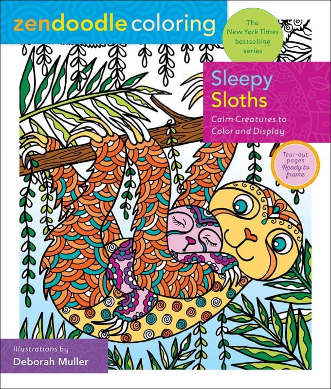 Castle Point Books Books > Coloring Books Zendoodle Coloring: Sleepy Sloths - Calm Creatures to Color and Display - Paperback 9781250271112 MC-21424