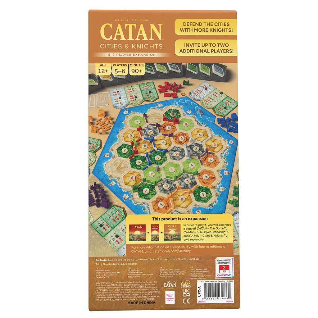 Catan Studios Board Games > Expansion 6th Edition CATAN® – Cities & Knights 5-6 Player Expansion 029877030880 CN3088
