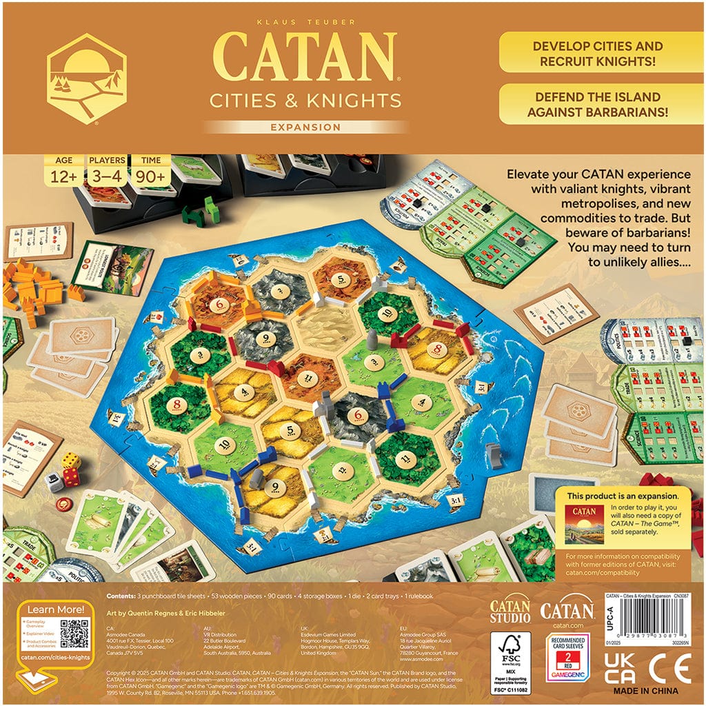 Catan Studios Board Games > Expansion 6th Edition CATAN® – Cities & Knights Expansion 029877030873 CN3087
